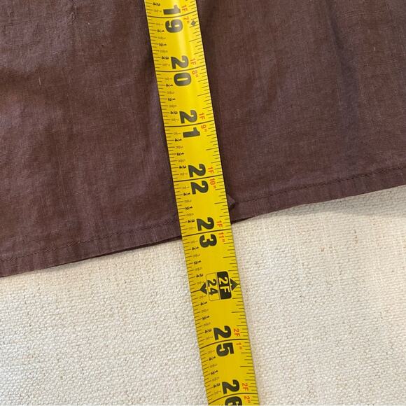 prAna Brown V-Neck Embroidered Organic Cotton Poncho-Style Top XS - Picture 4 of 5